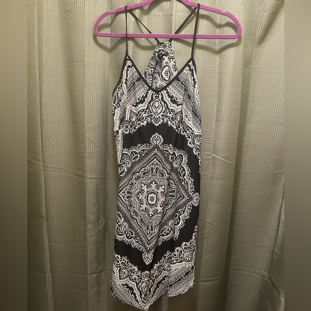 Black and white bandana style dress